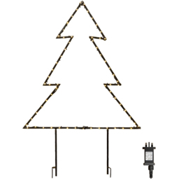 Samuel Alexander 124 Warm White LED Dewdrop Metal Christmas Tree with Stake - Size: 80 x 73 x 1cm - Black - Wilko - thumbnail 3