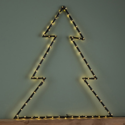 Samuel Alexander 124 Warm White LED Dewdrop Metal Christmas Tree with Stake - Size: 80 x 73 x 1cm - Black - Wilko - thumbnail 4