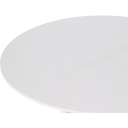 Living and Home 4 Seater White Round Dining Table with Storage Shelf - Wilko - thumbnail 5