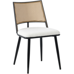 Furniture One Set of 2 White Rattan Mid-Century Dining Chair - Wilko - thumbnail 5