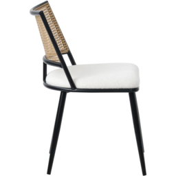 Furniture One Set of 2 White Rattan Mid-Century Dining Chair - Wilko - thumbnail 6