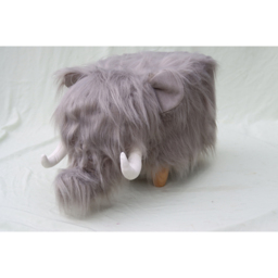 Gardeco Tundra The Woolly Mammoth Grey Synthetic Fur Footstool - Size: 36 x 70 x 33cm - Wilko - thumbnail 3