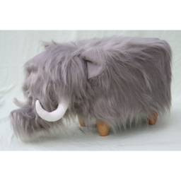 Gardeco Tundra The Woolly Mammoth Grey Synthetic Fur Footstool - Size: 36 x 70 x 33cm - Wilko - thumbnail 5