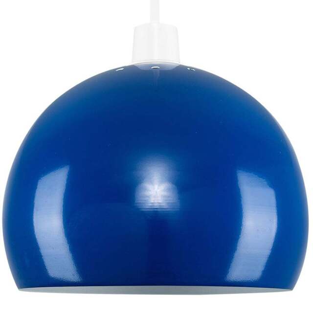 ValueLights Mini Arco Navy Blue Metal Pendant Shade - Size: 17.5 x 21.5 x 21.5cm - Wilko - image 1