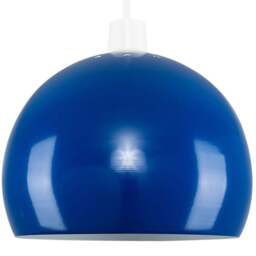 ValueLights Mini Arco Navy Blue Metal Pendant Shade - Size: 17.5 x 21.5 x 21.5cm - Wilko