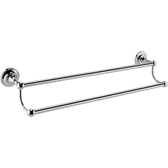 nuie Radiator Accessories Chrome Double Towel Rail - Size: 1.05 x 6.6 x 1.7cm - Silver - Wilko - image 1