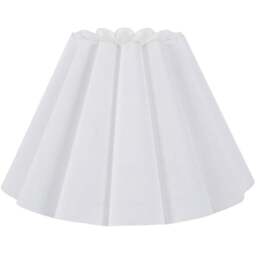 ValueLights Lauren White Pleated Scallop Tapered Lamp Shade 16cm - Wilko