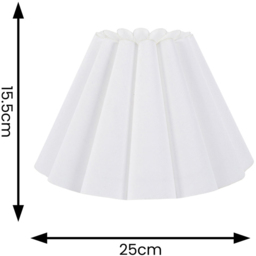 ValueLights Lauren White Pleated Scallop Tapered Lamp Shade 16cm - Wilko - thumbnail 5