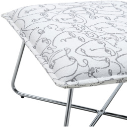 Living and Home Modernism White Accent Chair with Metal Base - Size: Single - Wilko - thumbnail 6
