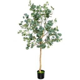 Costway Eucalyptus Artificial Tree In Pot 165cm - Size: 170 x 21 x 21cm - Silver - Wilko