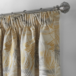 Alan Symonds Fiji Ochre Pencil Pleated Curtains 167 x 137cm - Size: W 167 x D 137cm - Wilko - thumbnail 4