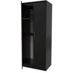 Crowndale Avon 2 Door Matt Black Wardrobe Ready Assembled - Black Matt - Wilko - thumbnail 6