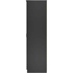 Crowndale Avon 2 Door Matt Black Wardrobe Ready Assembled - Black Matt - Wilko - thumbnail 4