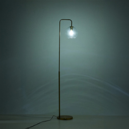 Living and Home Gold Arm Floor Lamp - Size: 157.5 x 30.5 x 30.5cm - Wilko - thumbnail 3
