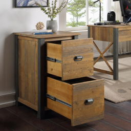 Baumhaus Urban Elegance 2 Drawer Reclaimed Filing Cabinet - Brown - Wilko - thumbnail 3