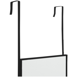 Living and Home Black Frame Over Door Full Length Mirror 28 x 118cm - Size: 118 x 28cm - Wilko - thumbnail 4