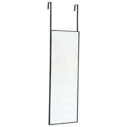 Living and Home Black Frame Over Door Full Length Mirror 28 x 118cm - Size: 118 x 28cm - Wilko