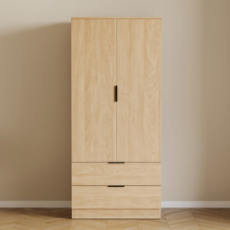Vida Designs Trega 2 Drawer 2 Door Pine Wardrobe - Size: 2 Door, 2 Drawer - Wilko - thumbnail 4