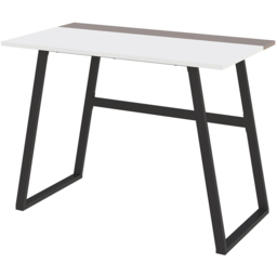 Decortie Kemre Metal Leg Modern Computer Desk Black White and Mocha Grey - Size: 76.7 x 106 x 60cm - Multi - Wilko - thumbnail 3