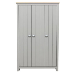 Lexington 3 Door Grey Wardrobe - Wilko - thumbnail 3