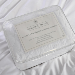 The Lyndon Company Single Cotton Quilted Mattress Protector - White - Wilko - thumbnail 3