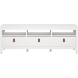Florence Barcelona 3 Drawer 3 Shelf White TV Unit - Size: 38 x 151 x 54cm - Wilko - thumbnail 4