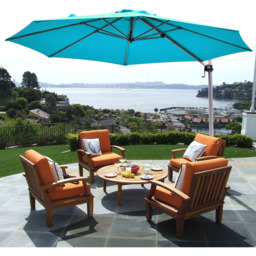 Costway Blue Crank and Tilt Cantilever Parasol 3.3m - Wilko - thumbnail 5