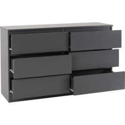 Seconique Malvern 6 Drawer Grey Chest of Drawers - Wilko - thumbnail 5