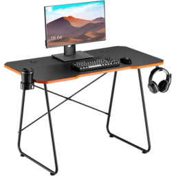 Properav Black and Orange Computer Gaming Desk - Size: 75 x 112 x 60cm - Wilko - thumbnail 4