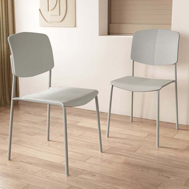 Core Products Academy Set of 2 Light Grey Plastic Kitchen Chair - Wilko - image 1