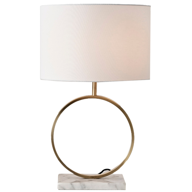 Furniturebox Crocus White and Gold Table Lamp - Size: 38 x 38 x 63cm - Wilko - image 1