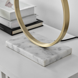 Furniturebox Crocus White and Gold Table Lamp - Size: 38 x 38 x 63cm - Wilko - thumbnail 5