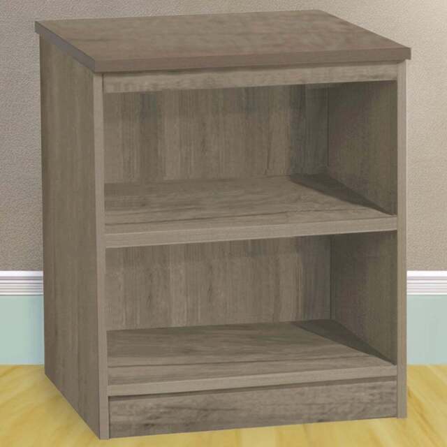 R White Cabinets 2 Shelf Grey Desk Height Wide Bookcase - Size: 72.8 x 60 x 54cm - Wilko - image 1