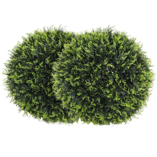 Portland Green Artificial Plant Topiary Ball 2 Pack - Size: 45 x 45 x 45cm - Wilko - image 1
