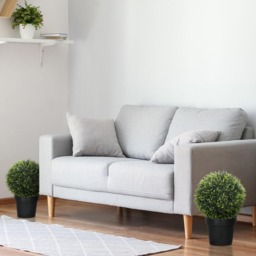 Portland Green Artificial Plant Topiary Ball 2 Pack - Size: 45 x 45 x 45cm - Wilko - thumbnail 3