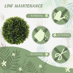 Portland Green Artificial Plant Topiary Ball 2 Pack - Size: 45 x 45 x 45cm - Wilko - thumbnail 7