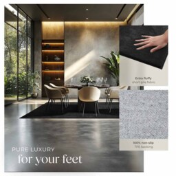 tectake Zonelle Black Short Pile Ultra Soft Rug 230 x 160cm - Size: 1.2 x 124 x 307cm - Wilko - thumbnail 5
