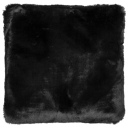 Divante Rabbit Black Faux Fur Cushion 45cm - Size: 45 x 45cm - Wilko - thumbnail 1