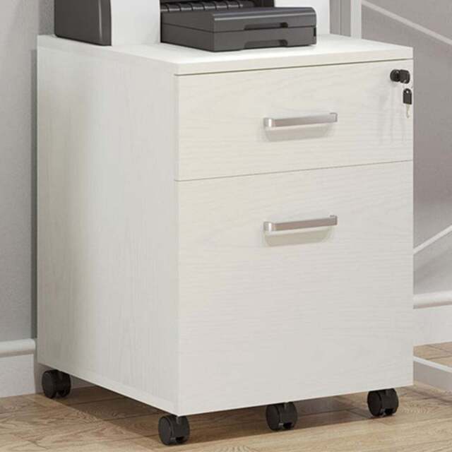 Vinsetto 2-Drawer Filing Cabinet - Size: 40 x 44 x 54.6cm - White - Wilko - image 1