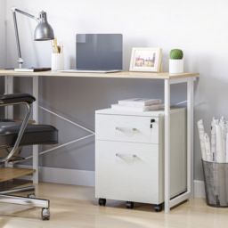 Vinsetto 2-Drawer Filing Cabinet - Size: 40 x 44 x 54.6cm - White - Wilko - thumbnail 5