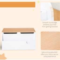 Portland Kids White Storage Box with Lid - Size: 58 x 43 x 30cm - Wilko - thumbnail 6