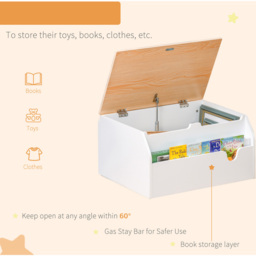 Portland Kids White Storage Box with Lid - Size: 58 x 43 x 30cm - Wilko - thumbnail 7