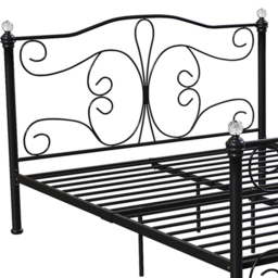 Vida Designs Chicago King Size Black Metal Bed Frame - Wilko - thumbnail 4