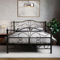 Vida Designs Chicago King Size Black Metal Bed Frame - Wilko - thumbnail 5