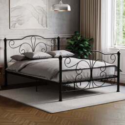 Vida Designs Chicago King Size Black Metal Bed Frame - Wilko - thumbnail 1