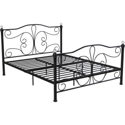 Vida Designs Chicago King Size Black Metal Bed Frame - Wilko - thumbnail 3