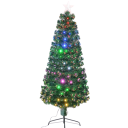 Shatchi Nebula Fibre Optic Artificial Christmas Tree 4ft - Green - Wilko - thumbnail 1