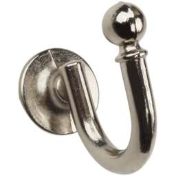 Pack of Two Boston Tie Back Hooks - Polished Steel - Size: 9 x 8.8 x 2 - Wilko