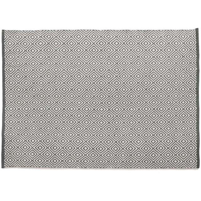 Hug Rug Warm Grey Woven Diamond Rug 120 x 170cm - Wilko - image 1