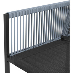 Outsunny Handwoven Rope 4 Seater Garden Dining Set Dark Grey - Wilko - thumbnail 4